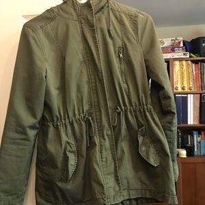 Army green coat